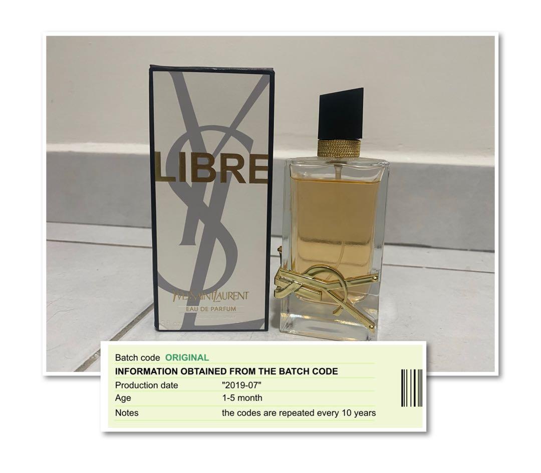 Ysl perfume online batch code
