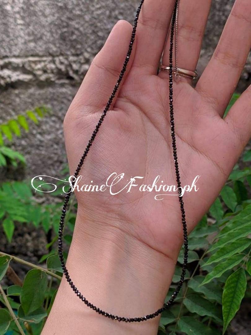 10 CARAT BLACK DIAMOND NECKLACE W CERTIFICATE Women s Fashion