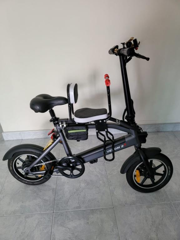 Ebike with top child seat