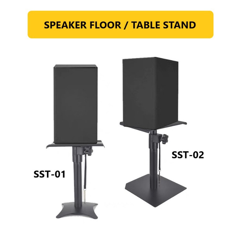 [iDS] Adjustable Speaker Stands for Floor, Table, Desktop Extendable Highquality Carbon Steel
