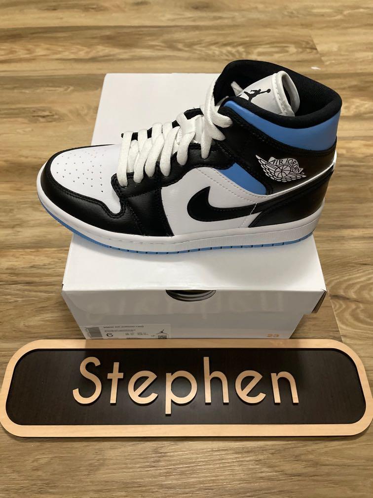 Air Jordan 1 Mid University Blue Men S Fashion Footwear Sneakers On Carousell Air Jordan 1 Mid University Blue Men S Fashion Footwear Sneakers On Carousell