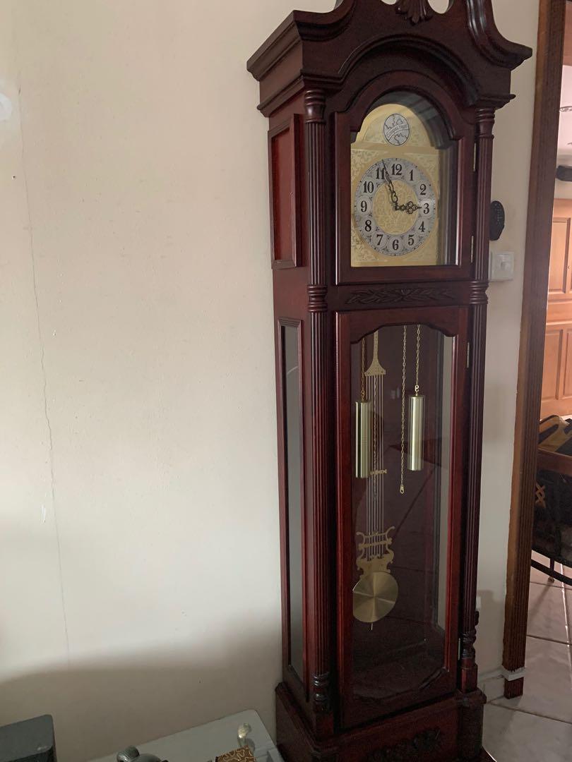 Antique colonial grandfather clock, Furniture & Home Living, Home Decor