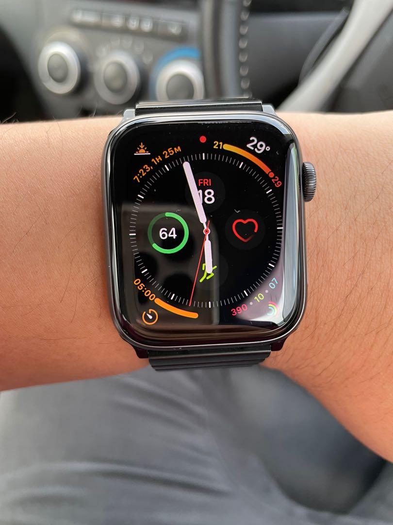 Apple watch series 4 space grey stainless steel clearance