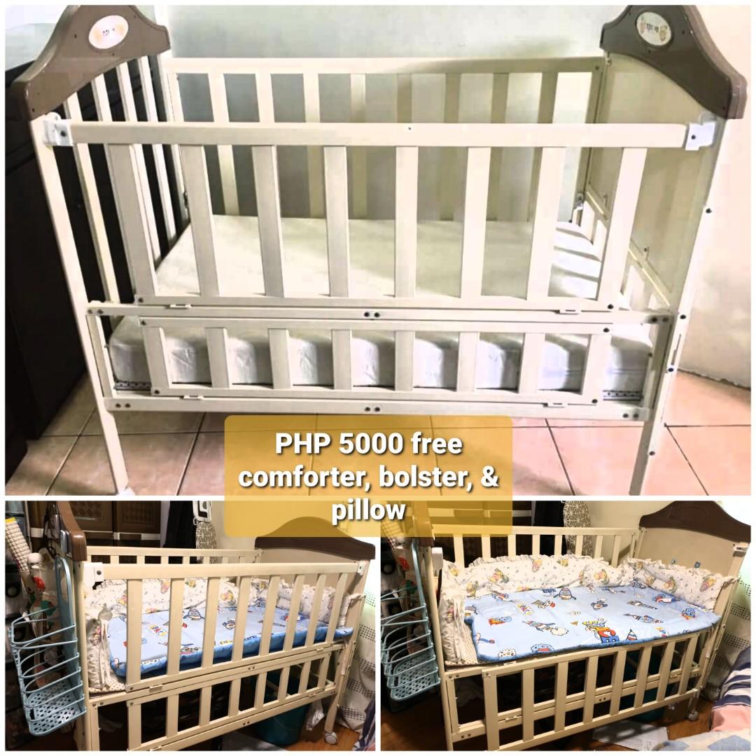 Apruva Metal crib with freebies Babies Kids Baby Nursery
