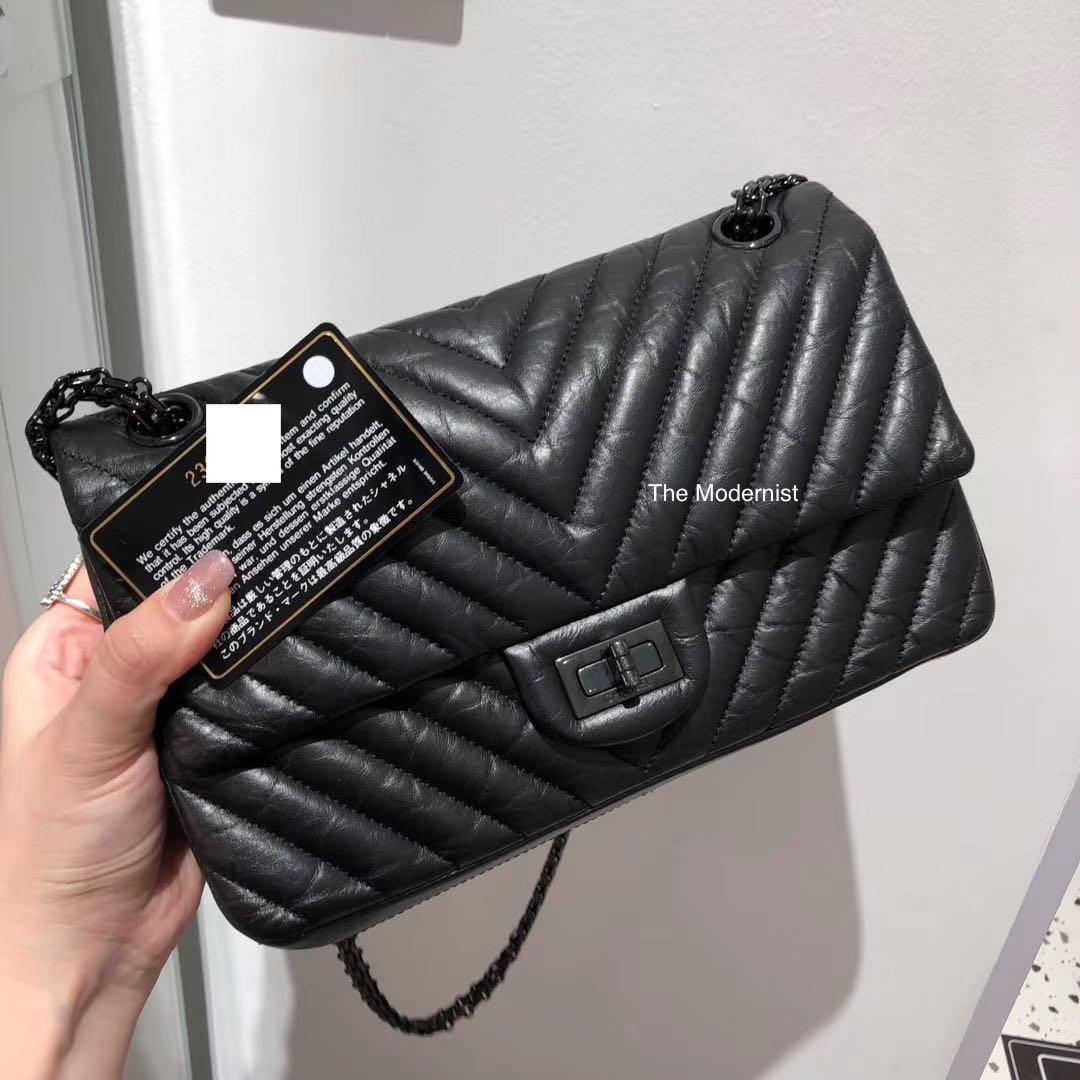 Chanel So Black 255 Reissue Quilted Calfskin Wallet On Chain WOC   Chanel cross body bag Chanel handbags Chanel handbags collection