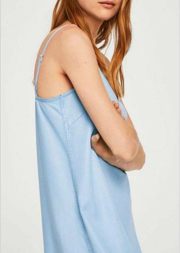 Mango soft deals denim dress