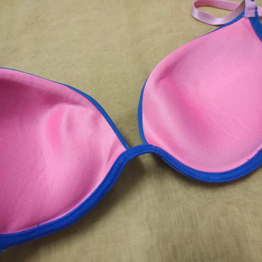 Blue pink push up bra size 36C, Women's Fashion, New Undergarments