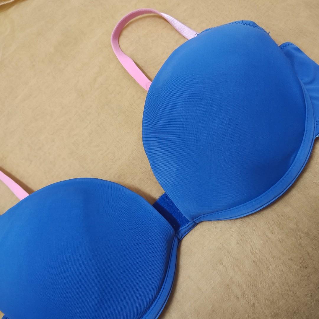 Blue pink push up bra size 36C, Women's Fashion, New Undergarments &  Loungewear on Carousell