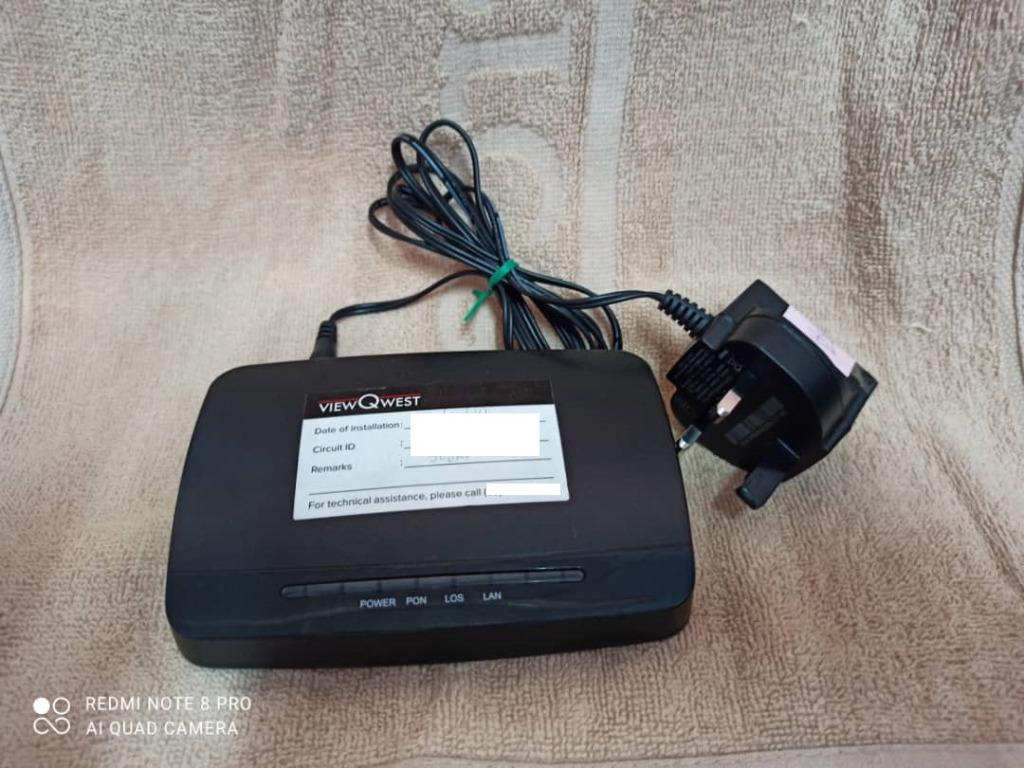 ViewQwest Modem GPON ONT (CDT101), Computers & Tech, Parts