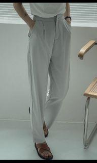 Chuu21 fashion - Comfy formal pants (light grey)