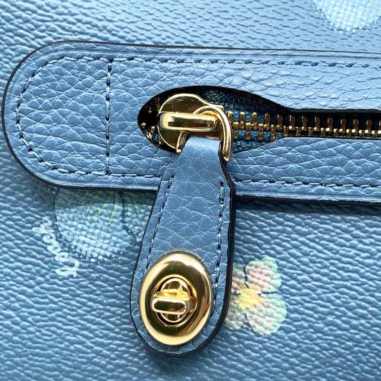 Coach taylor pansy clearance print leather tote