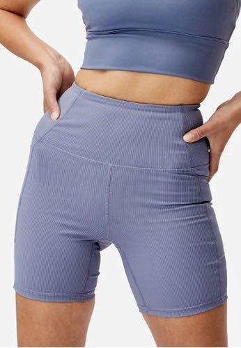 COTTON ON RIB POCKET BIKE SHORTS (BLUE 
