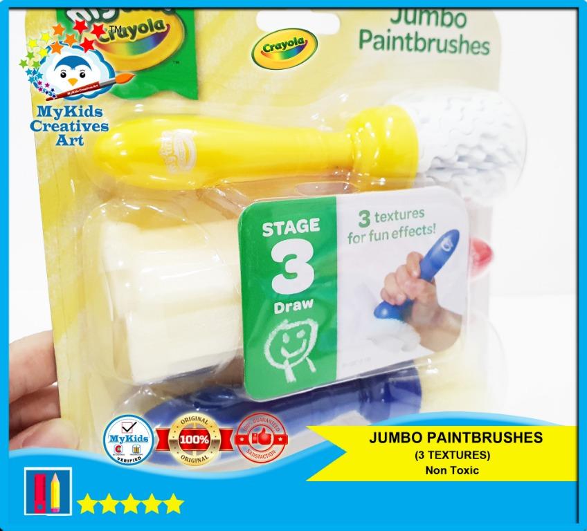 CRAYOLA JUMBO PAINT BRUSHES STAGE 3, Hobbies & Toys, Stationery & Craft