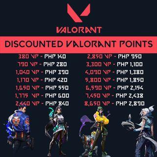 DISCOUNTED VALO POINTS CHEAPER THAN CODASHOP (PH SERVER ONLY)