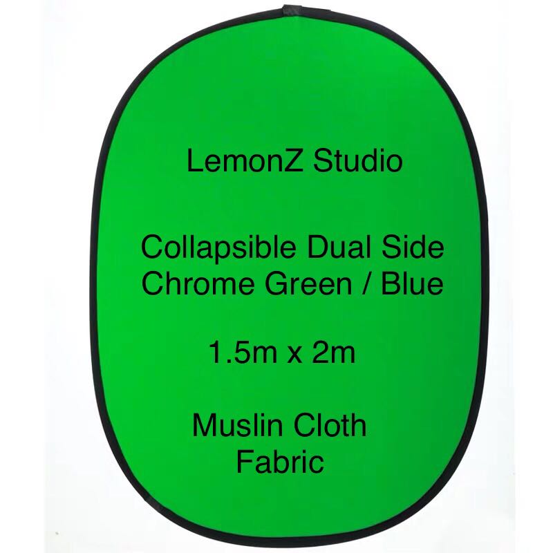 Easy to Use Virtual Zoom Green Screen (1.5m x 2m) Zoom, Virtual Meeting, Online Classes