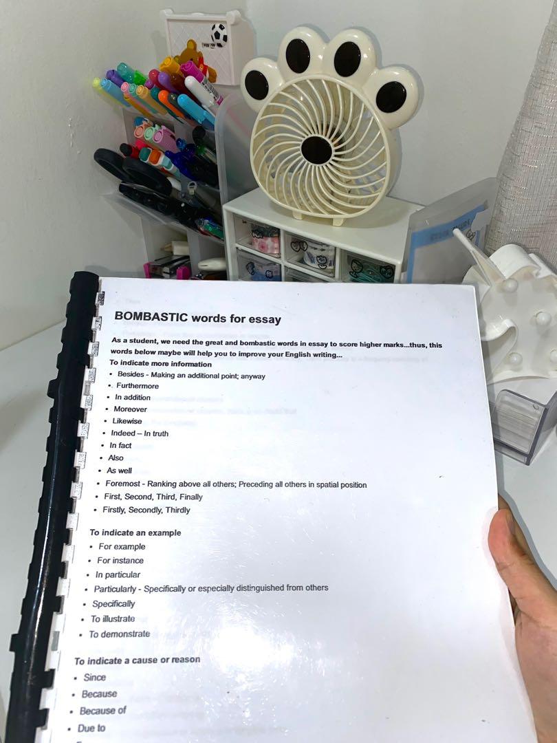 English Bombastic Words For Essay Textbooks On Carousell