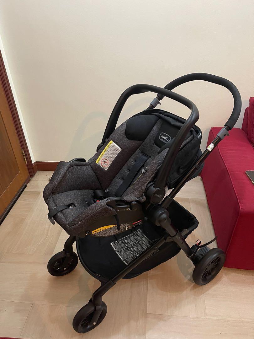 Evenflo Pivot Travel System Baby Pram, Car seat and
