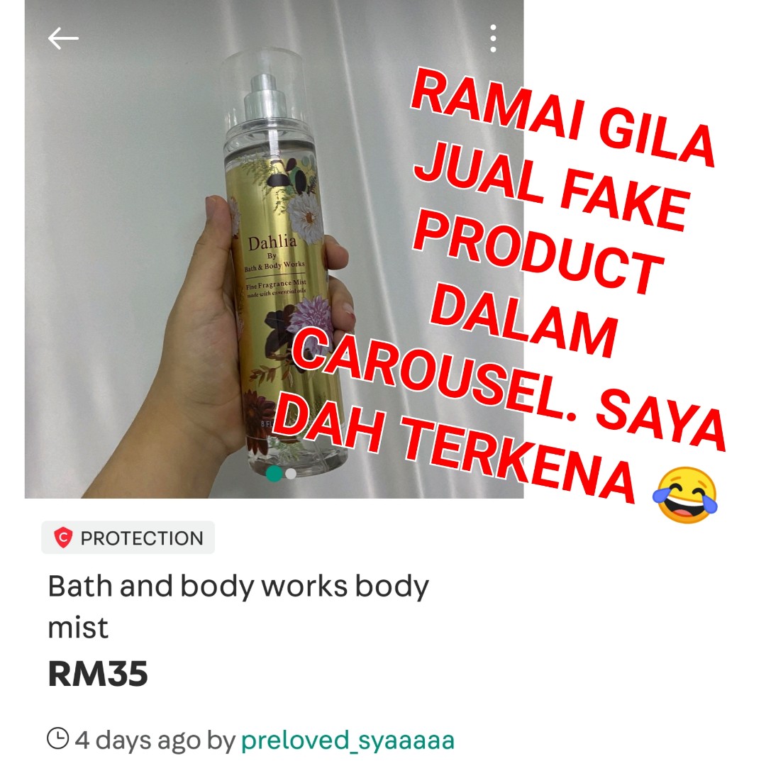 Fake bath and body hotsell works mist
