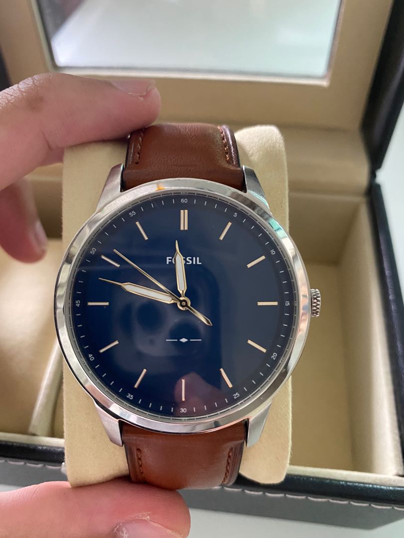Fossil Minimalist Watch Blue Dial, Men's Fashion, Watches & Accessories,  Watches on Carousell