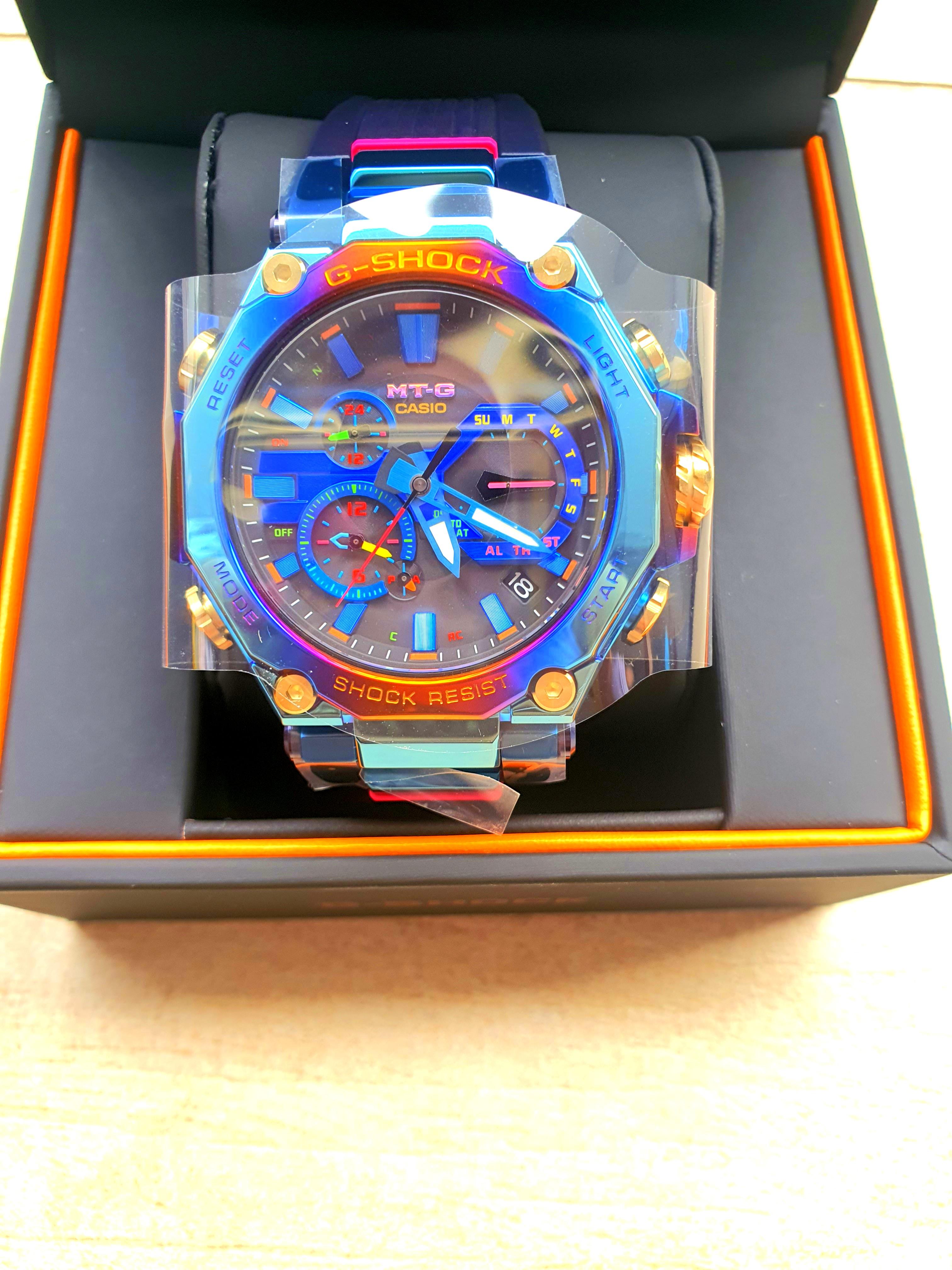 G Shock Mtg Mtg B00ph 2adr Blue Phoenix Rainbow Luxury Watches On Carousell