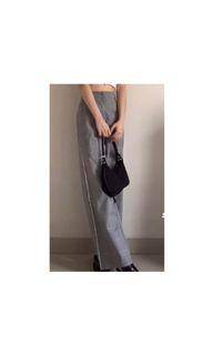 Grey WidePants Highwaist