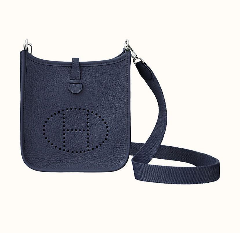 hermes mini evelyne bleu nuit