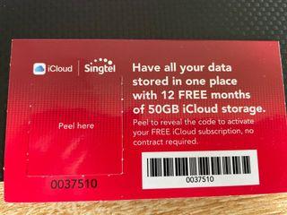 iCloud 50GB voucher for 1 year