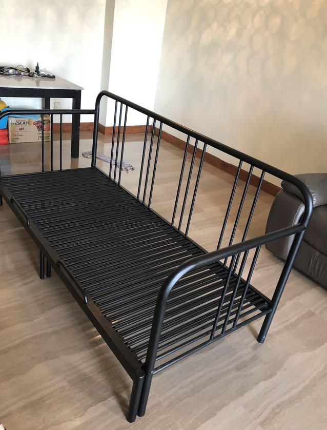 Ikea Day Bed pull out queen size bed frame, Furniture & Home Living