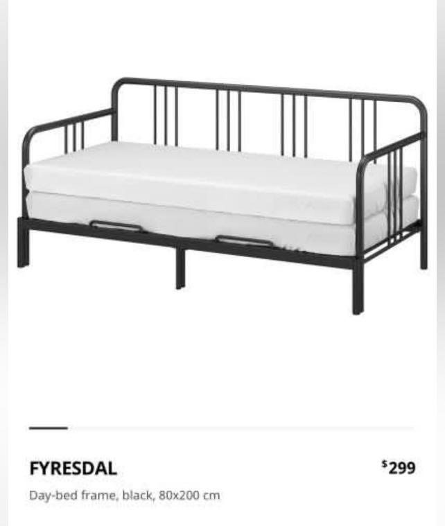 Ikea Day Bed pull out queen size bed frame, Furniture & Home Living