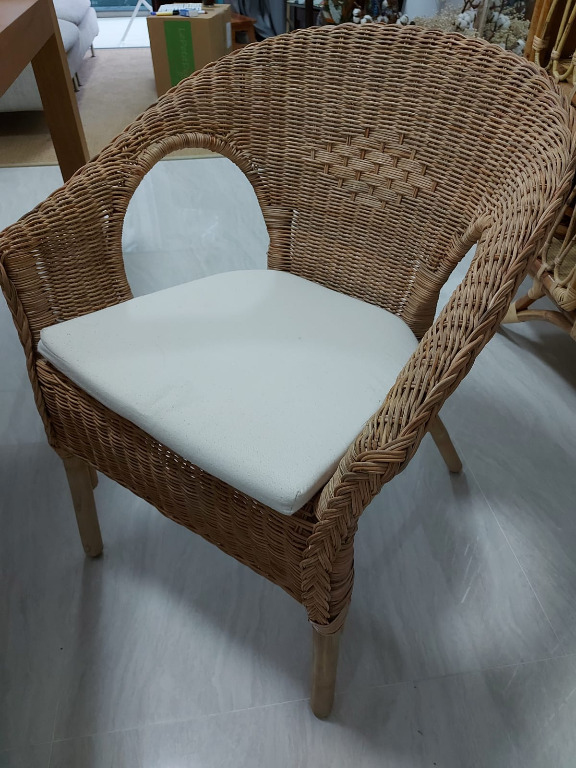 Ikea rattan chair, Furniture & Home Living, Furniture, Chairs on Carousell