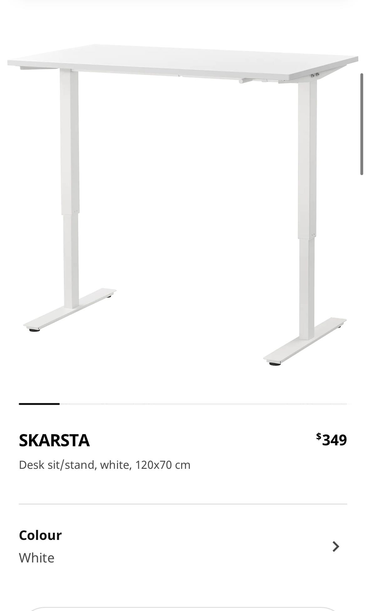 IKEA Sit Stand Desk, Furniture & Home Living, Furniture, Tables & Sets