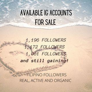 Instagram IG Accounts For Sale