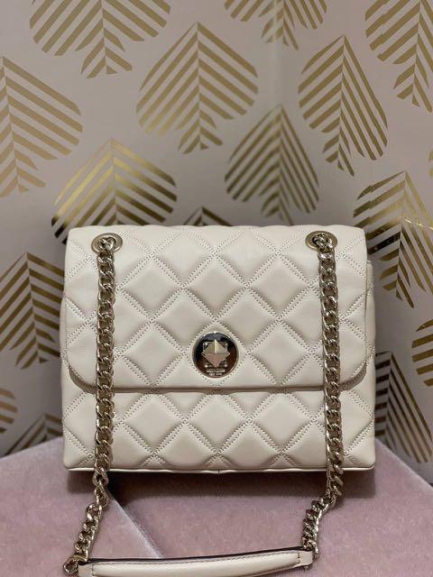 Kate Spade Natalia Small Flap Shoulder Bag in Bare, Luxury, Bags & Wallets  on Carousell