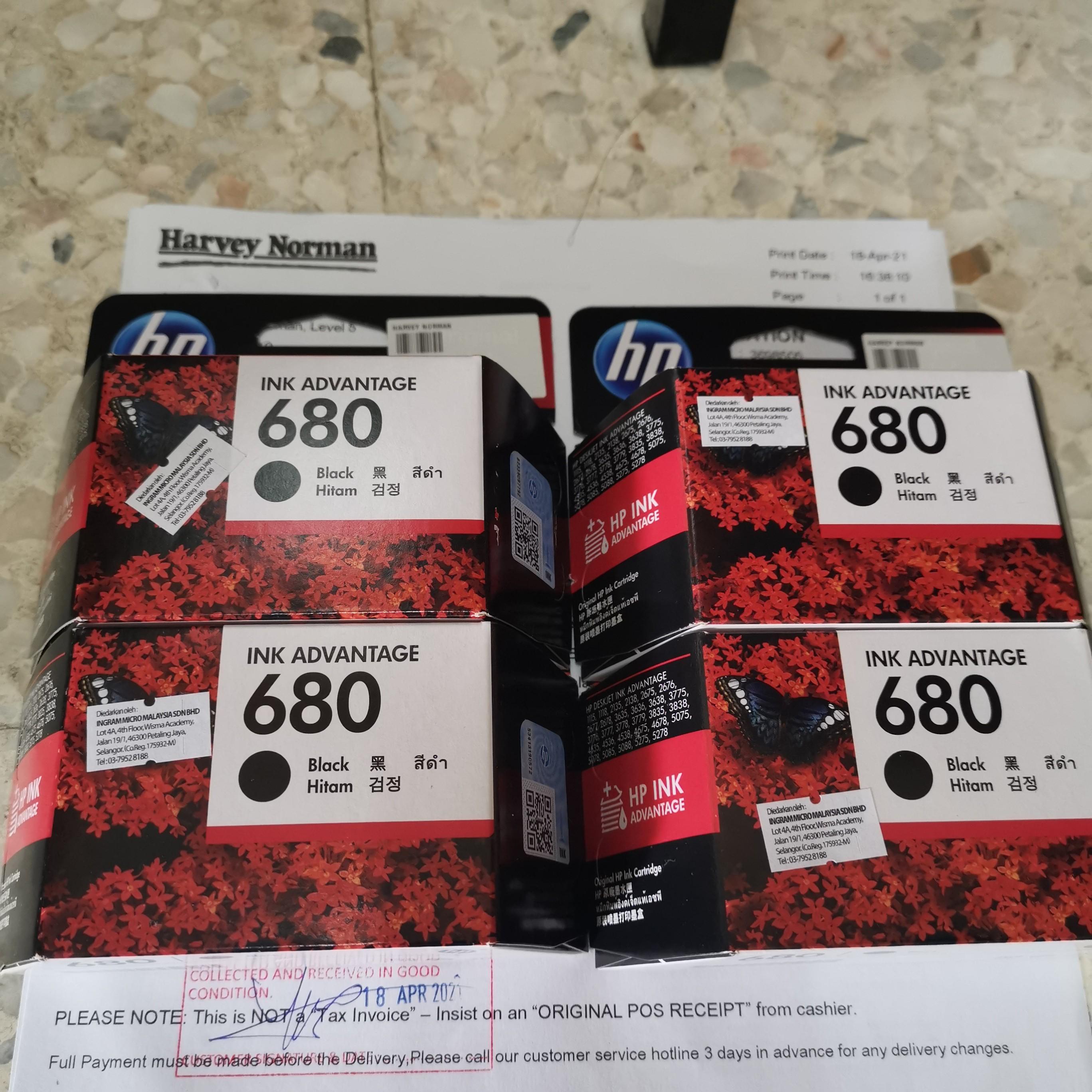 Last 1 Unit Hp 680 Black Ink Cartridge Ready Stock Free Shipping Electronics Computer Parts Accessories On Carousell