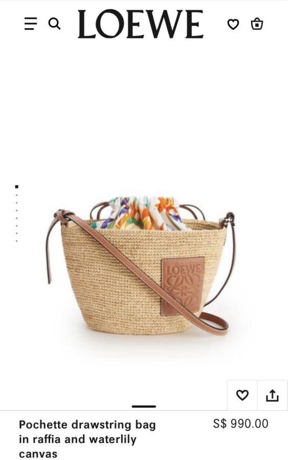 Pochette Raffia Basket Bag in Beige - Loewe