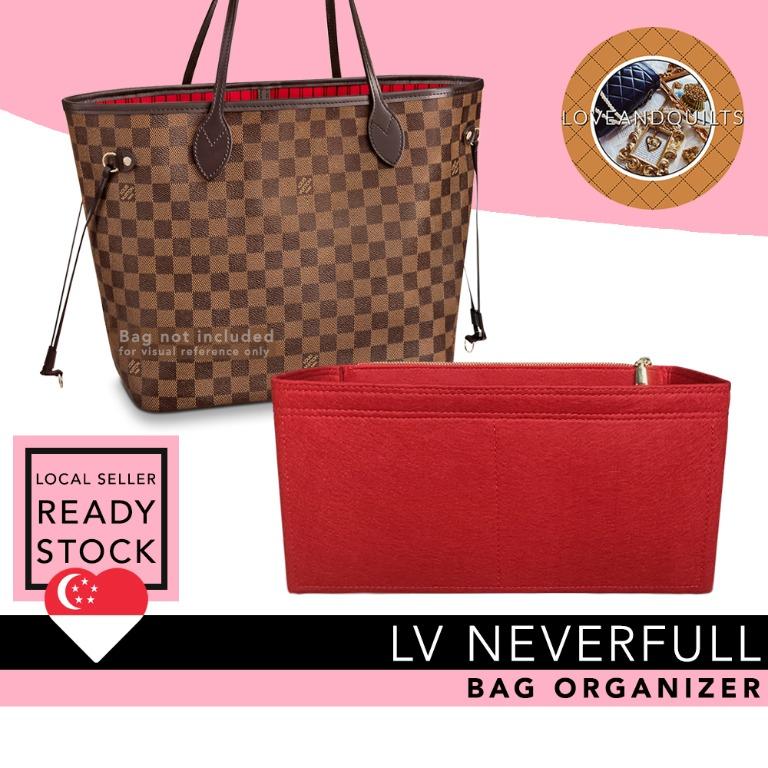 Handbag Organizer with All-in-One Style for Louis Vuitton Neverfull PM, MM  and GM in Cherry Red (More Colors Available)