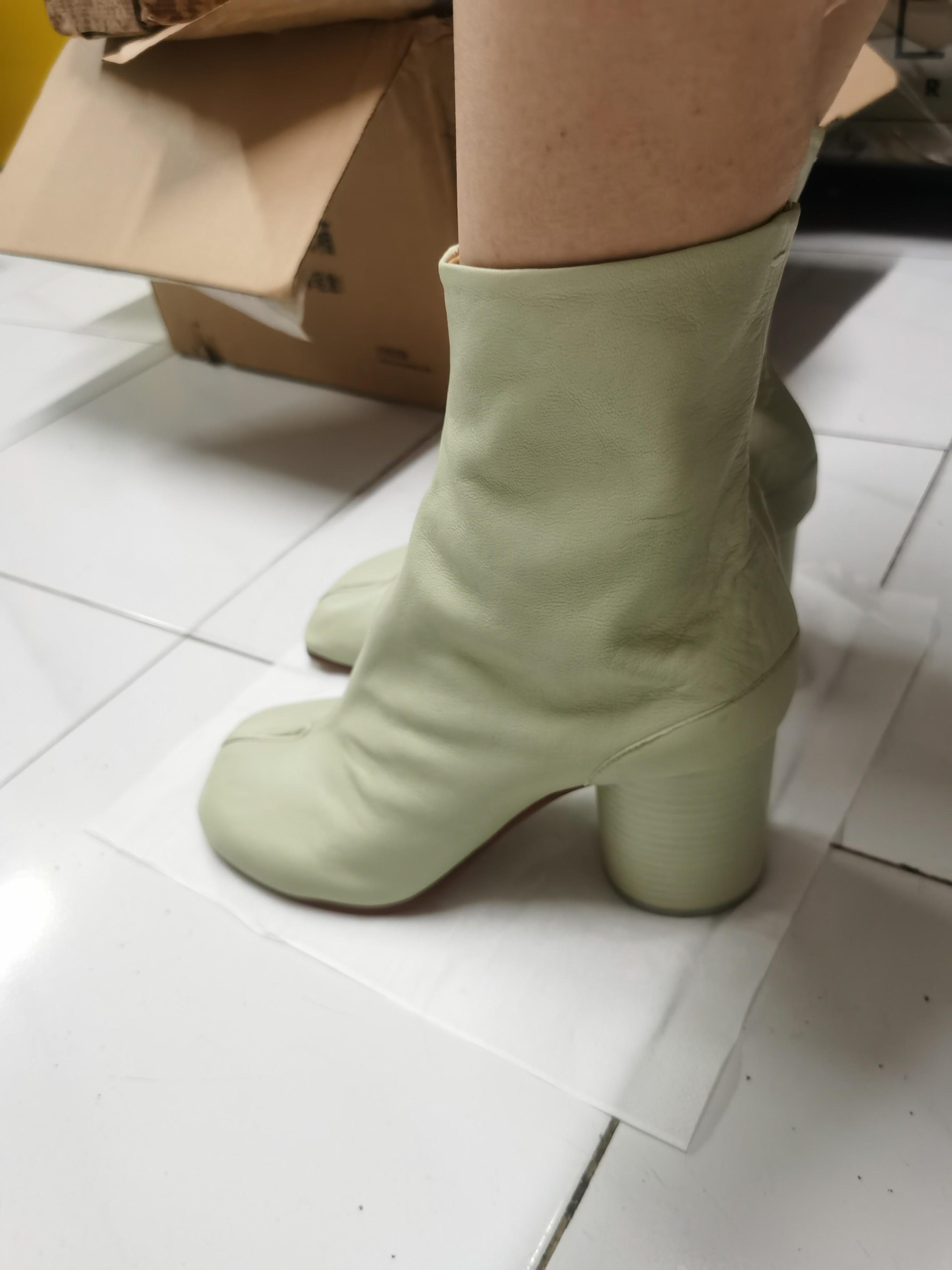 已售，有其他tabi】maison margiela tabi boots size 39 pistachio 