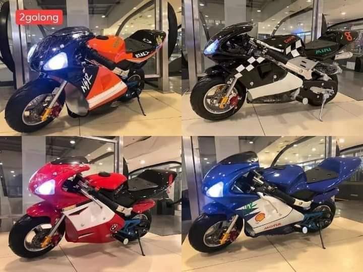 New Pocket Bike With Lights Shock Absorber Motor Gas Type 49cc Electric Car Kids Toy Ride On Cars Hobbies Toys Toys Games On Carousell