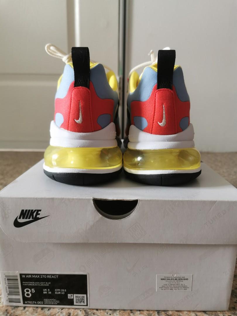 Nike air max 270 react phantom deals light blue
