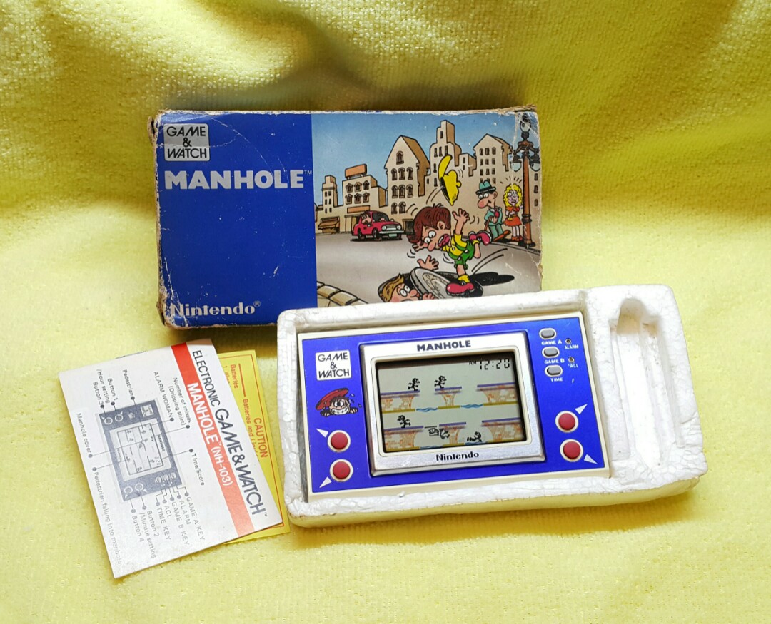 Nintendo 任天堂Manhole 過橋抽板遊戲，Game & Watch，1983年made in