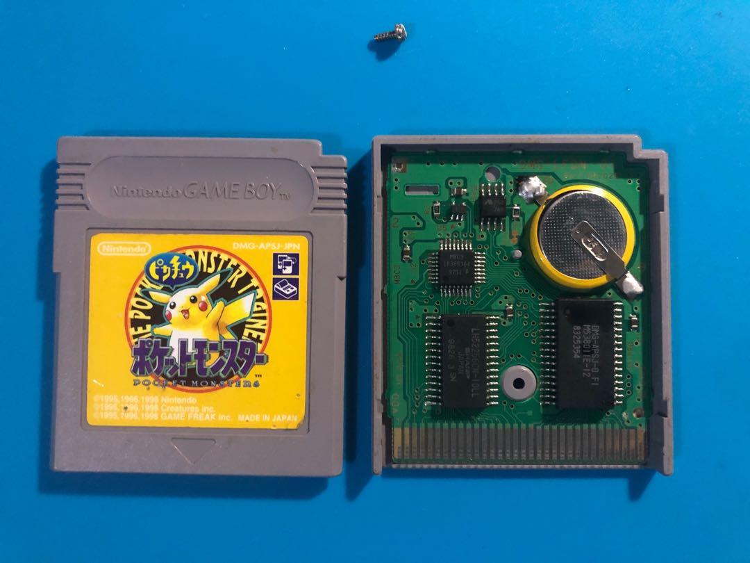 Pokemon Yellow (Japanese) (Category: Nintendo) located in Naic. Submitted by silverparks (Listing ID 1095172557, Image 2). Description: Authentic Japanese version, working save. Since it is used, some of the gold contacts have been brushed off heavily by previous owners. Tested and game works fine. Warranty of 2 weeks if game stops working within that time..