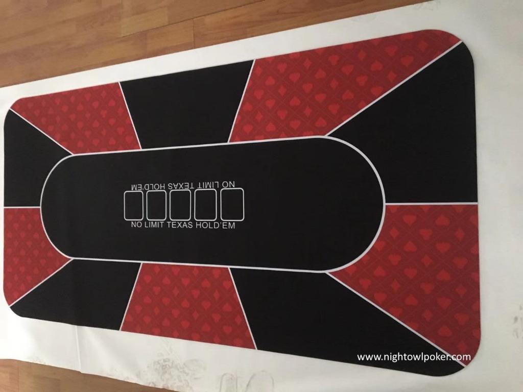 Texas Holdem Poker mat 180 x 90 red color