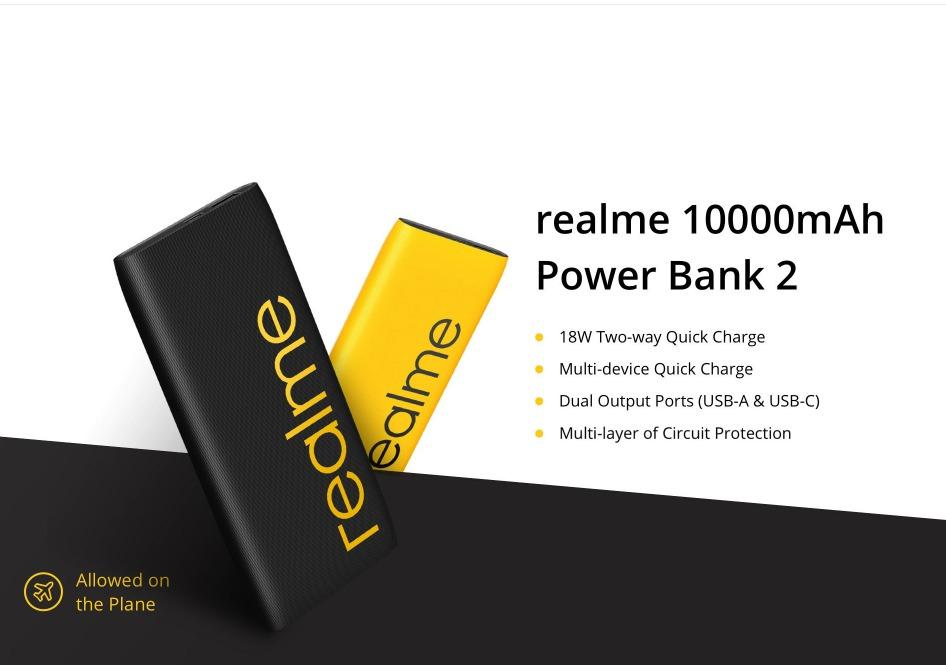 Realme 10,000mah power bank RMA138, Mobile Phones Gadgets