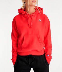Red champion women's hoodie on sale