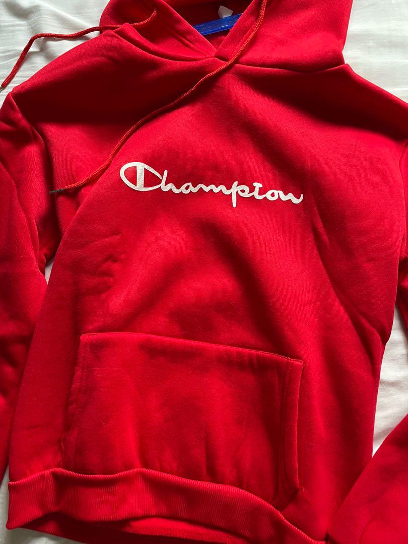 Red champion hotsell hoodie girls
