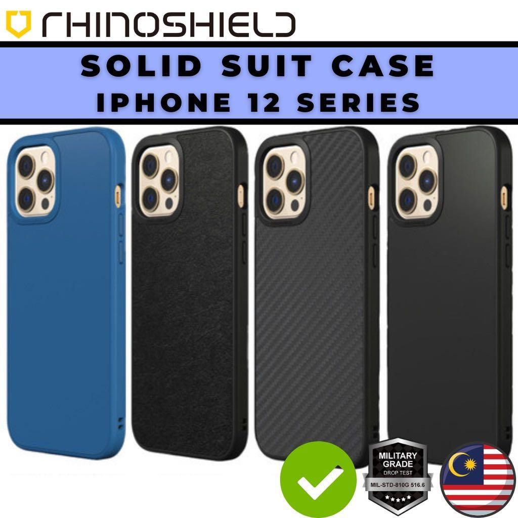 iPhone 13 Pro Rhinoshield Solidsuit Leather Black, Mobile Phones & Gadgets,  Mobile & Gadget Accessories, Cases & Covers on Carousell