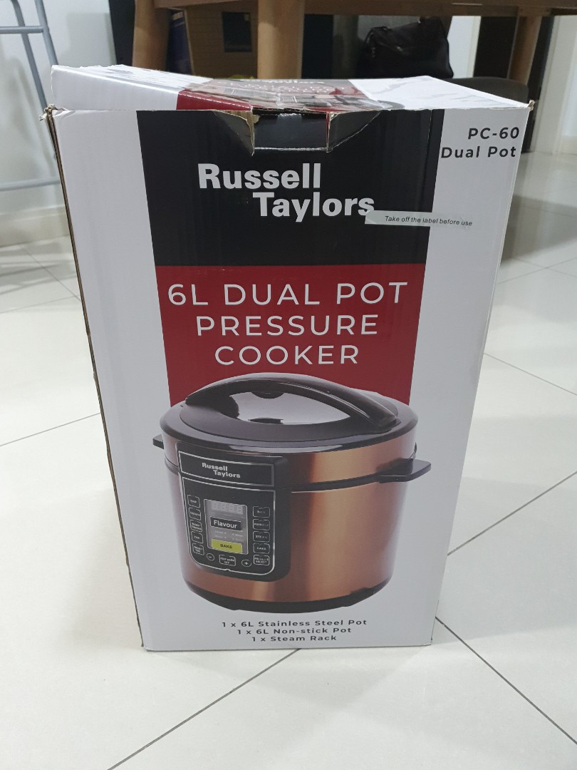 Russell Taylors Pressure Cooker Stainless Steel Pot + Nonstick pot