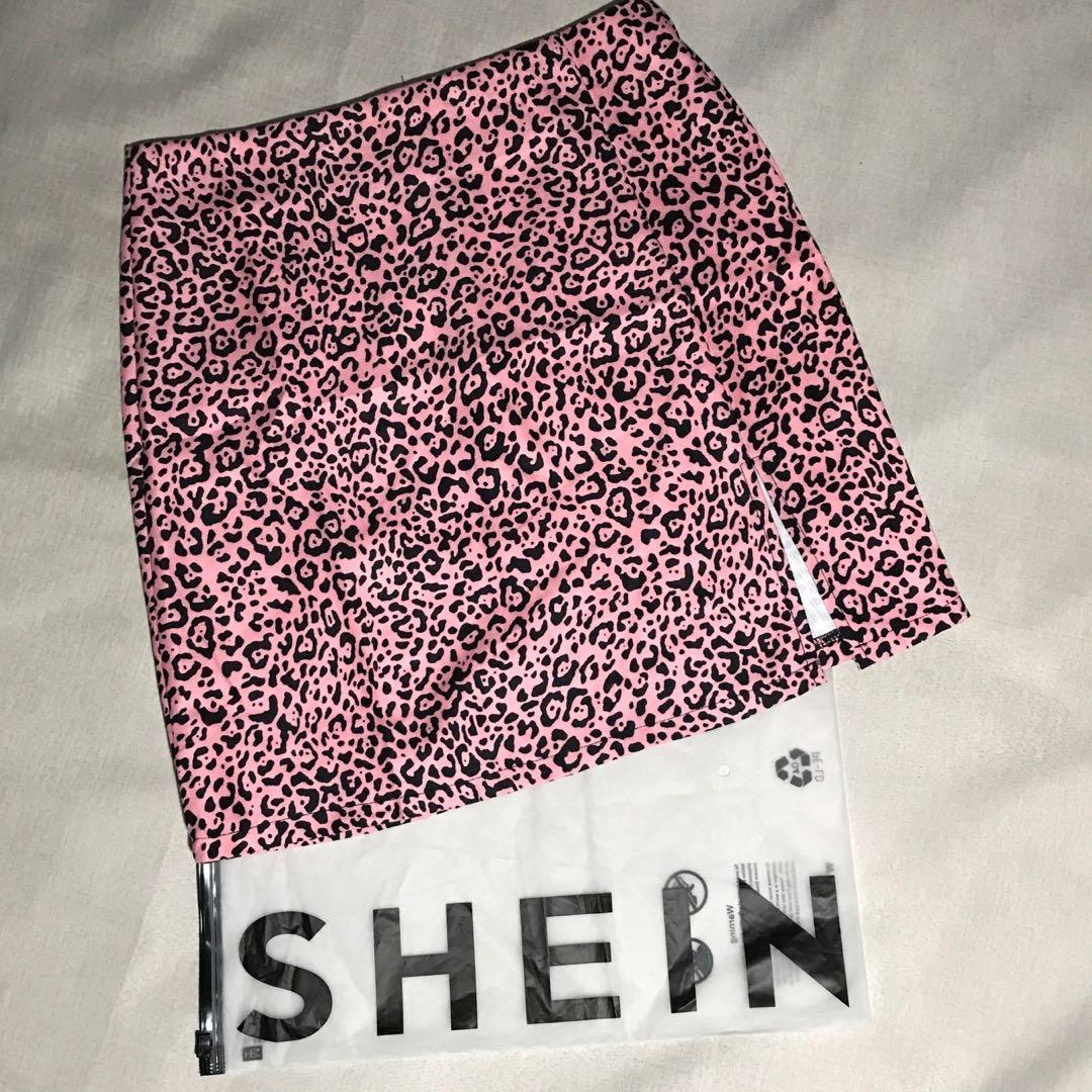 Shein Pink Leopard Print Skirt Women s Fashion Bottoms Skirts