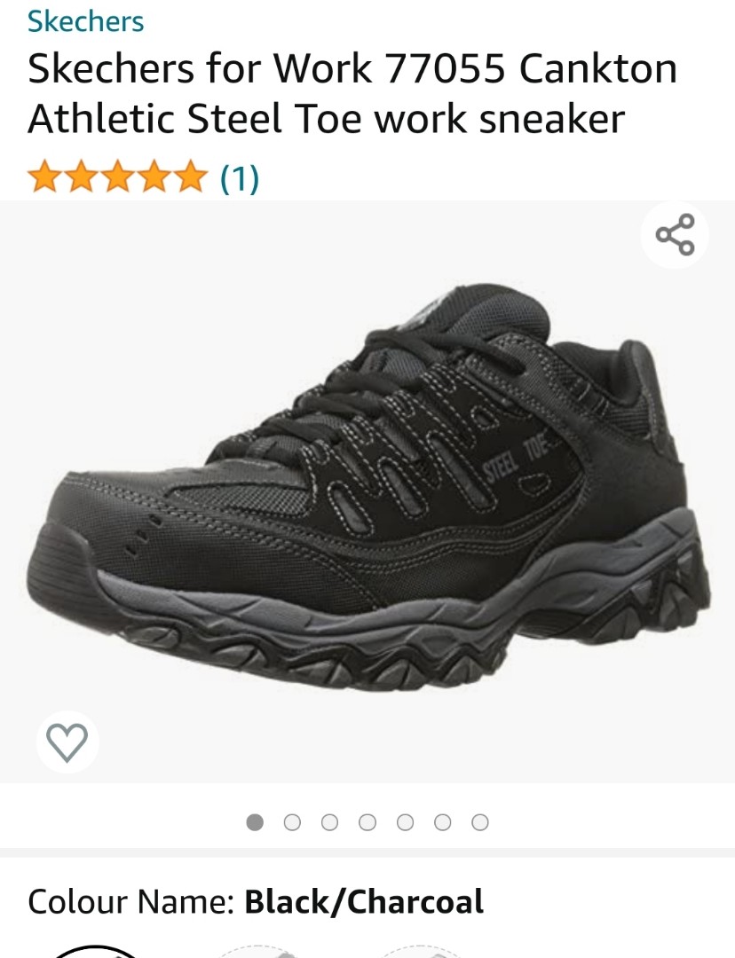 Skechers work 77055 cankton athletic store steel toe work sneaker