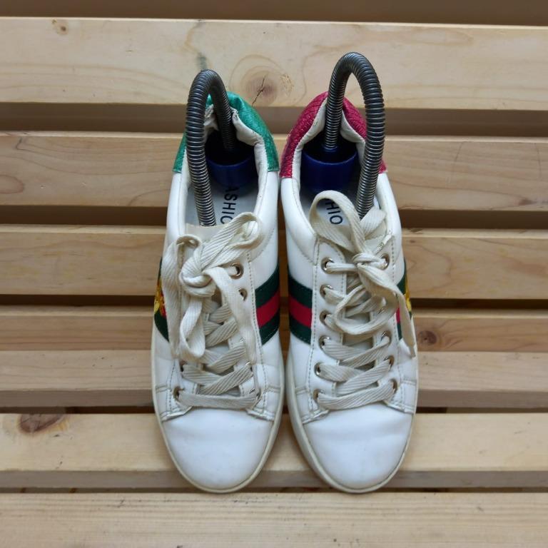 sneakers GUCCI PREMNIUM WHITE sneakers wanita merk gucci kw nya